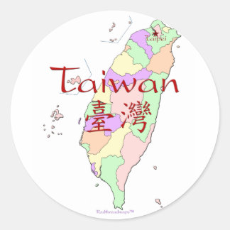 Adesivo Mapa de Taiwan