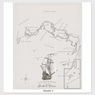 Adesivo Mapa de Turks e Caicos