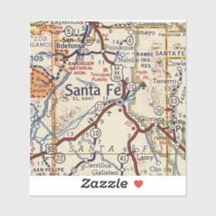 Adesivo Mapa De Vintagem De Papais noeis