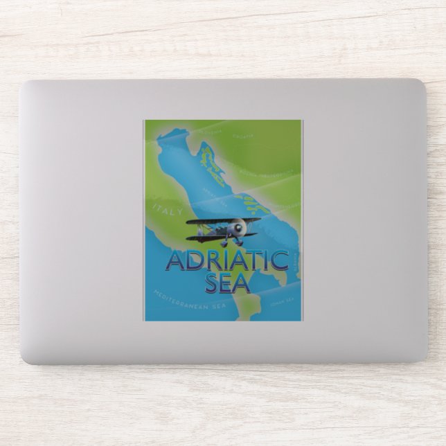 Adesivo Mapa de voo do mar Adriático (Computador)