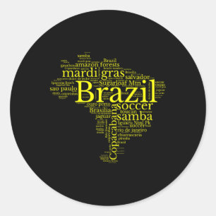 Adesivo Mapa do Brasil Futebol Brasileiro Copacana Brasil 