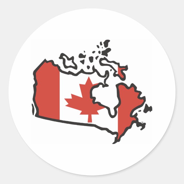 Adesivo Mapa Do Canadá (Frente)