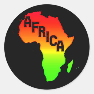 Adesivo Mapa do Continente Africano