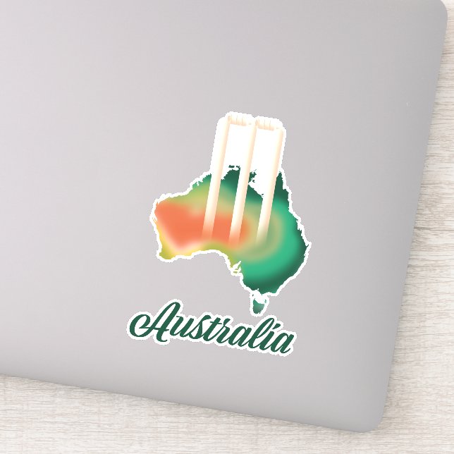 Adesivo Mapa do críquete da Austrália. (Detalhe)