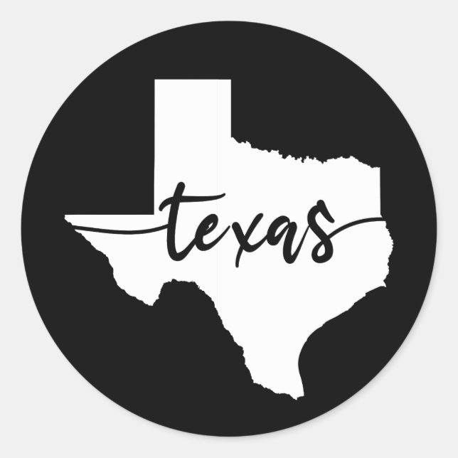 Adesivo Mapa do Estado do Texas EUA (Frente)