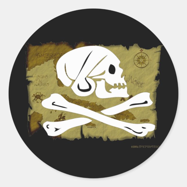Adesivo Mapa do Jolly Roger nº 4 (Frente)