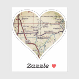 Adesivo Mapa do Lago China Vintage