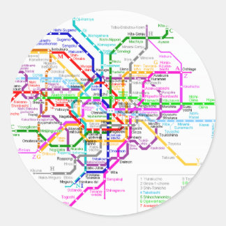 Adesivo Mapa do metrô do Japão em Tóquio