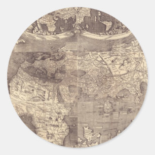 Adesivo Mapa do mundo 1507 de Martin Waldseemuller