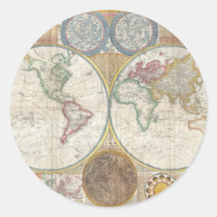 Adesivo Mapa do mundo do vintage