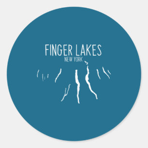 Adesivo Mapa do New York Finger Lakes Design _1