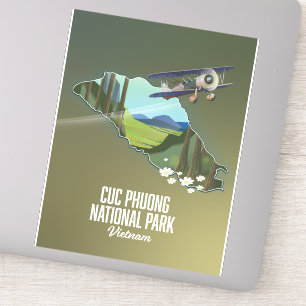 Adesivo Mapa do Parque Nacional Cuc Phuong Vietnam