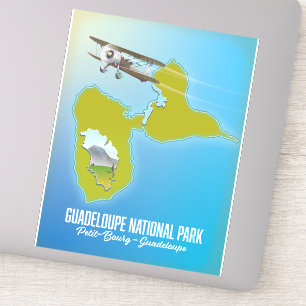 Adesivo mapa do Parque Nacional de Guadeloupe
