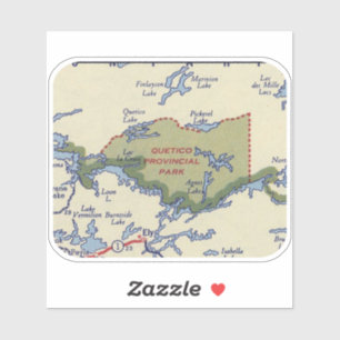 Adesivo Mapa do Parque Provincial do Quetico