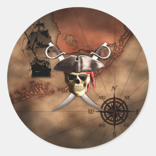 Adesivo Mapa do pirata