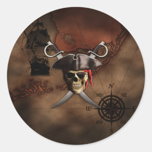Adesivo Mapa do pirata