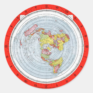 Adesivo Mapa do quadrado e da terra lisa estacionária