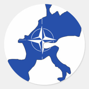 Adesivo Mapa do sinalizador da Nato