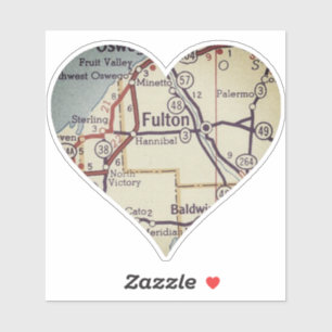 Adesivo Mapa do site Fulton New York
