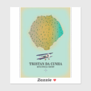 Adesivo Mapa do Território Ultramarino Britânico Tristan d