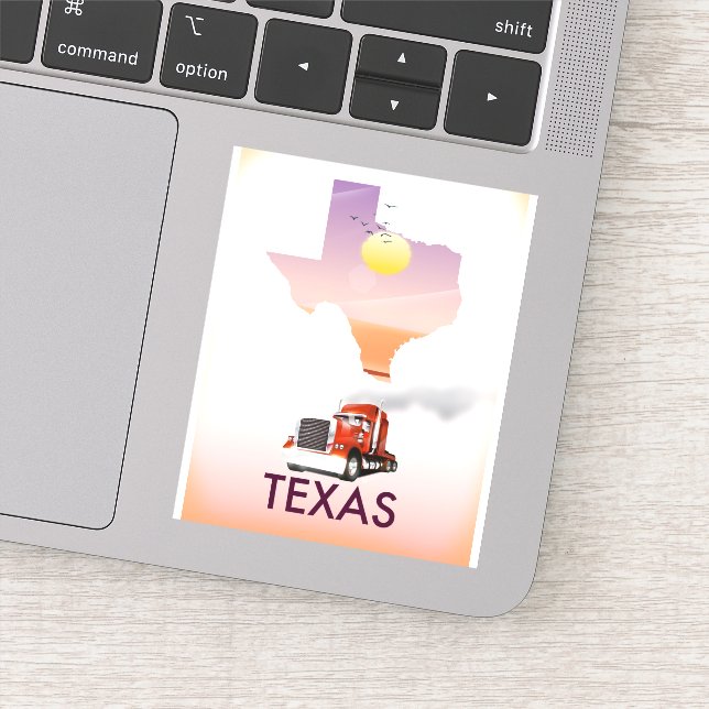 Adesivo Mapa do Texas Big Rig (Detalhe)