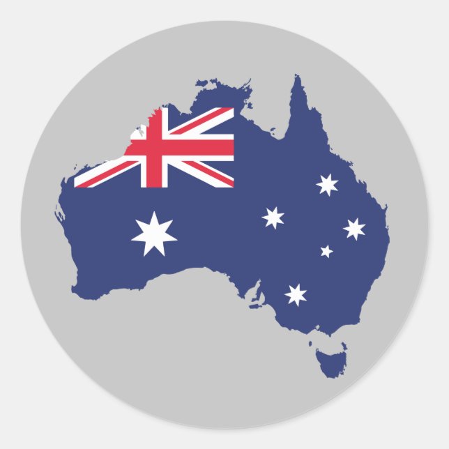 ADESIVO MAPA E BANDEIRA DA AUSTRÁLIA AZUL (Frente)