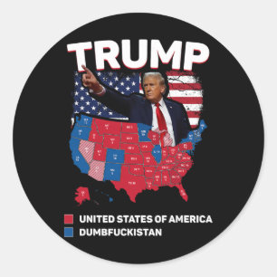 Adesivo Mapa Eleitoral 2024 Dumbista Dos Estados Unidos Da