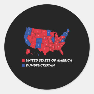 Adesivo Mapa Eleitoral 2024 Estados Unidos Da América Dumb
