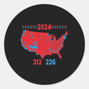 Adesivo Mapa Eleitoral 2024 Trump 312 Red 2024 Res Eleitor