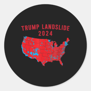 Adesivo Mapa Eleitoral 2024 Trump Deslizando Mães Vermelha