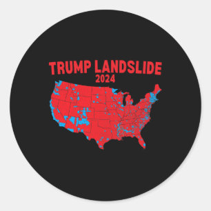 Adesivo Mapa Eleitoral 2024 Trump Deslizando Mães Vermelha