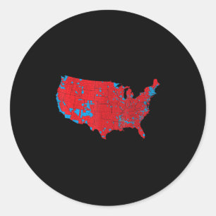 Adesivo Mapa Eleitoral Americano 2024 Presidente Trump Rep