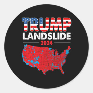 Adesivo Mapa Eleitoral de 2024 Trump Desliza Vermelho Elei