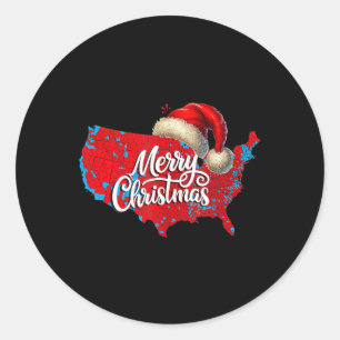 Adesivo Mapa eleitoral de Trump Papais noeis de Natal Feli