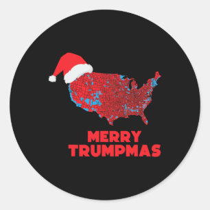 Adesivo Mapa eleitoral de Trump Papais noeis de Natal Feli