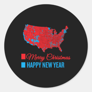 Adesivo Mapa eleitoral exato Feliz Natal Novo Ye feliz