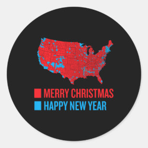 Adesivo Mapa eleitoral exato Feliz Natal Novo Ye feliz