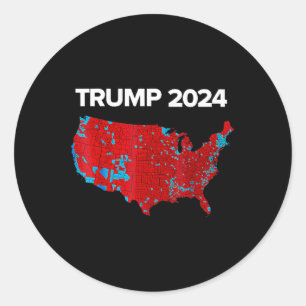 Adesivo Mapa Exato Dos Resultados Eleitorais De 2024 Trump