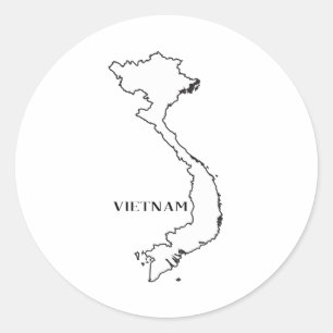 Adesivo Mapa Geral Do Vietname