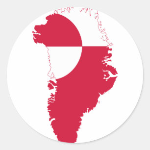 Adesivo Mapa GL da bandeira de Greenland
