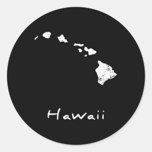 Adesivo Mapa Hawaii Island Chain Hawaii Havaii