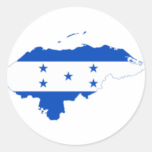 Adesivo Mapa HN da bandeira de Honduras