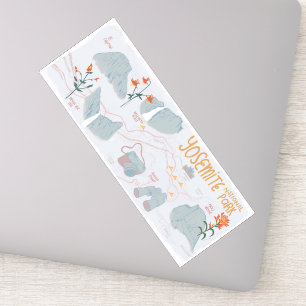 Adesivo Mapa ilustrado Califórnia nacional do parque de