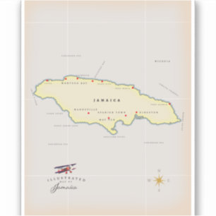 Adesivo Mapa ilustrado de Chipre.