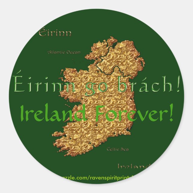 Adesivo MAPA IRLANDÊS DÊ VINHOS - Eirinn vai se arrebentar (Frente)