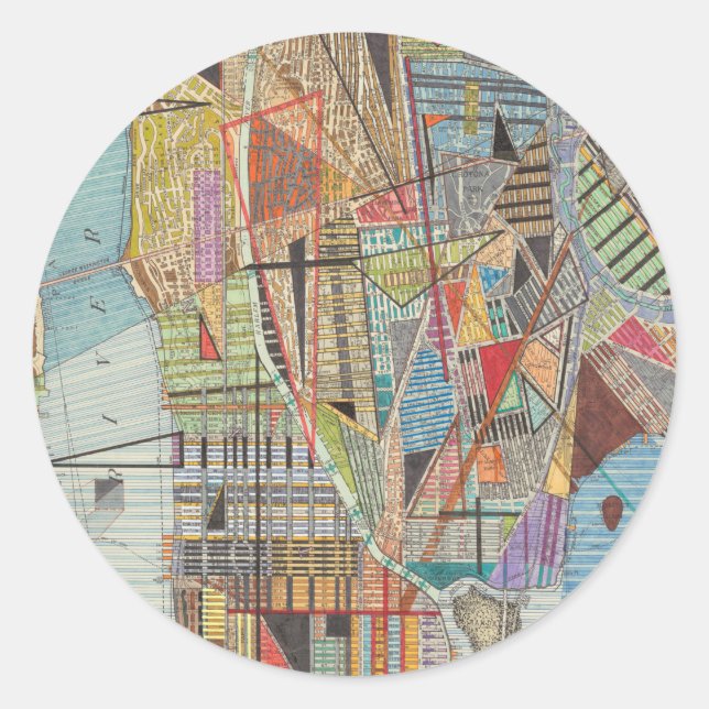 Adesivo Mapa Moderno de Nova Iorque I (Frente)