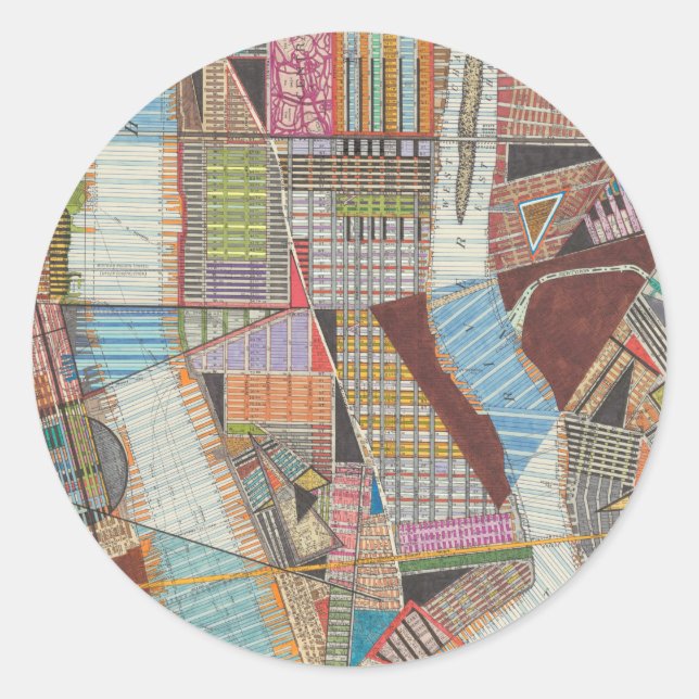 Adesivo Mapa moderno de Nova Iorque II (Frente)