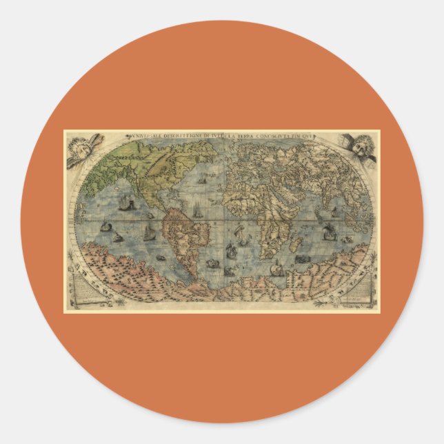 Adesivo Mapa Mundial de Ferando Berteli (Fernando Bertelli (Frente)