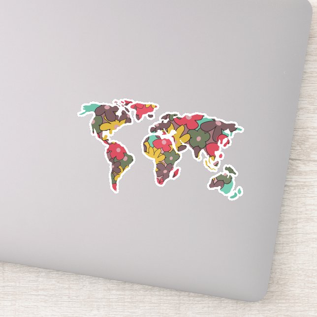 Adesivo Mapa Mundial Viagem das Mulheres (Detalhe)