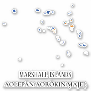 Adesivo Mapa Patriótico de encantamento das Ilhas Marshall